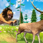 Realistic Lion Hunting Animal 2024 img